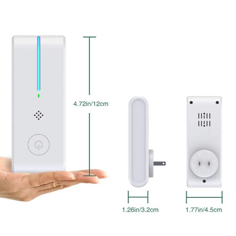 JHQ-12S Negative Ion Formaldehyde Removal Air Purifier Room Deodorizer, Spec: US Plug(White)