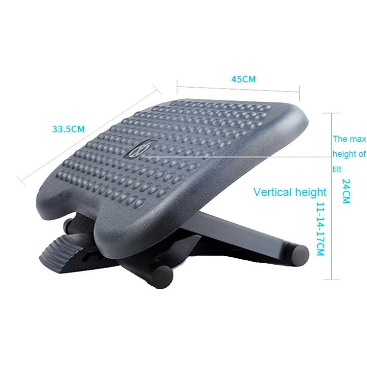 Office Adjustable Massage Foot Pedal Children Step Stool Pregnant Women Massage Mat(Black)