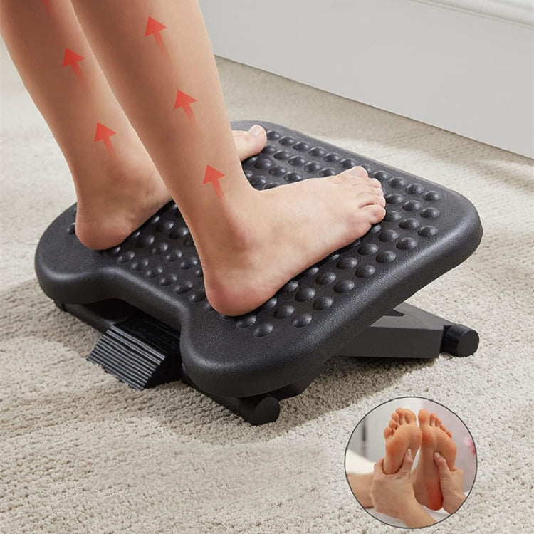 Office Adjustable Massage Foot Pedal Children Step Stool Pregnant Women Massage Mat(Black)
