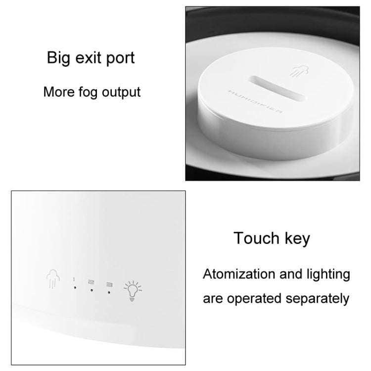 H10 Home Portable Office Aromatherapy Diffuser Running Horse Night Light Large Fog Humidifier(White)