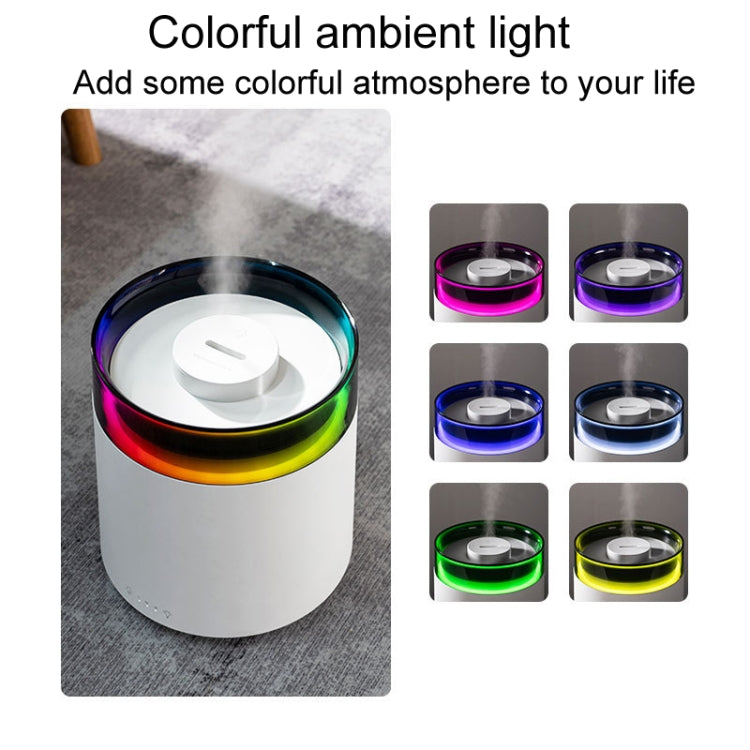 H10 Home Portable Office Aromatherapy Diffuser Running Horse Night Light Large Fog Humidifier(White)