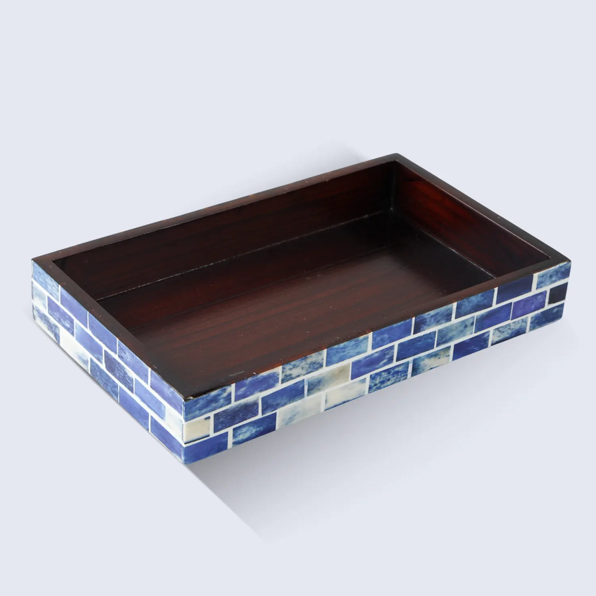 Vanity Trays Parlour Bond Pattern Bone & Resin Inlay Collection in 10x6