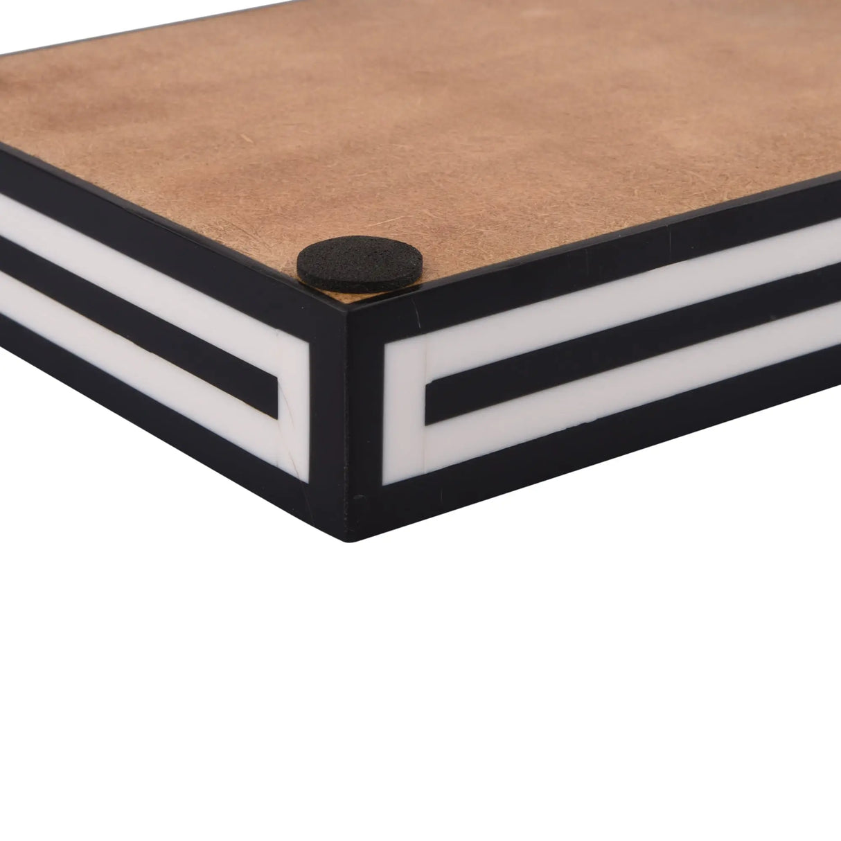 Vanity Trays Parlour Concentric Pattern Wood & Resin Inlay Collection in 10x6