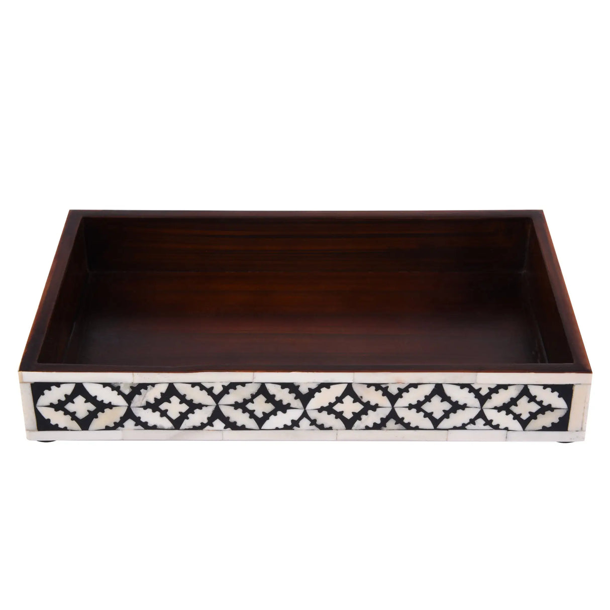 Vanity Trays Parlour Rummy Pattern Bone & Resin Inlay Collection in 10x6