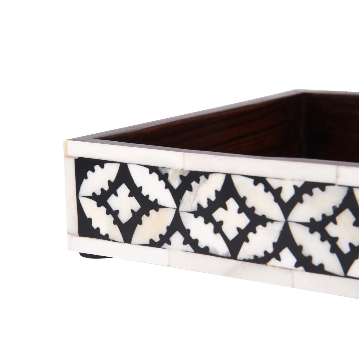 Vanity Trays Parlour Rummy Pattern Bone & Resin Inlay Collection in 10x6