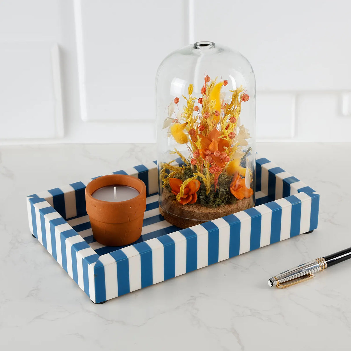 Decorative Trays Riviera Volupte Pattern Resin Inlay Collection in 10x6