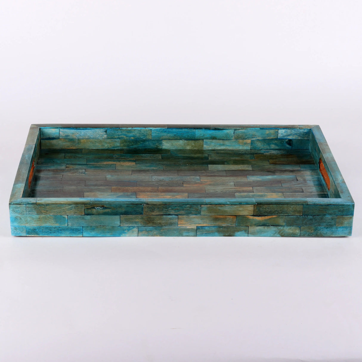 Decorative Tray Verdigris Pattern Bone Inlay Collection in 3 Sizes