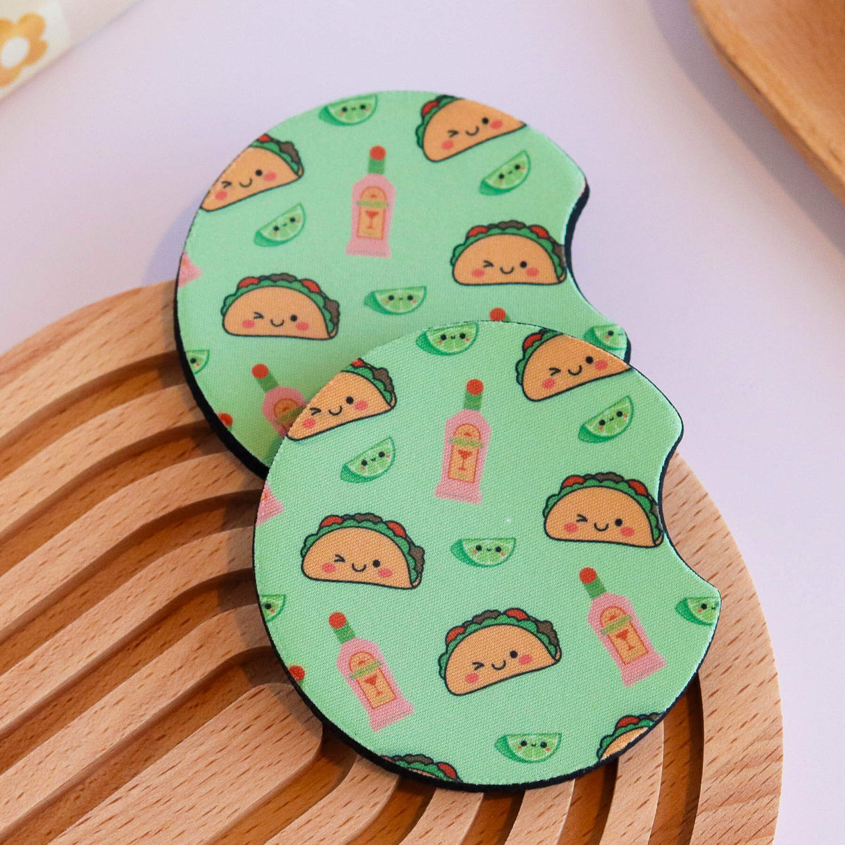 Tacos and Margarita Car Coaster (Set of 2)