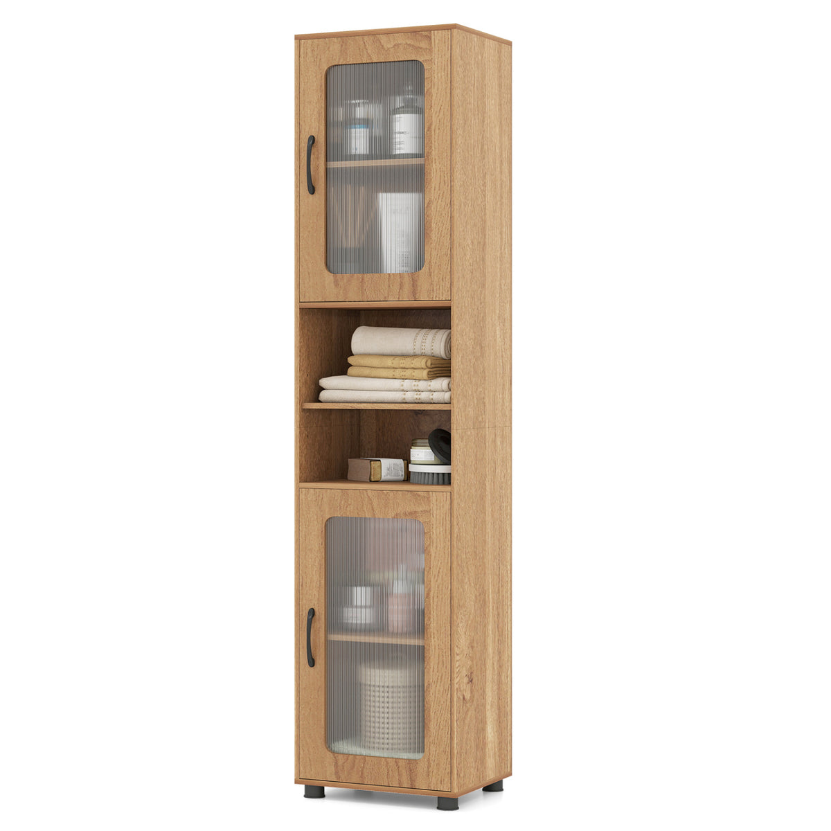 Tall Bathroom Storage Cabinet 67 Inches Freestanding Storage Organizer
