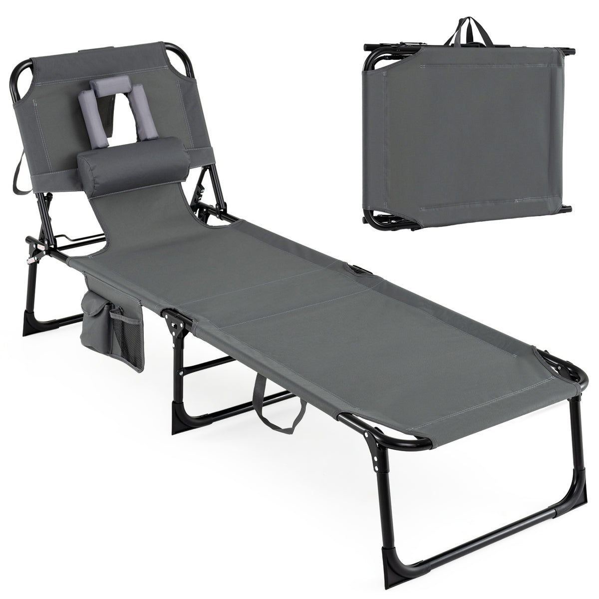 Tanning Chair with Face Arm Holes Folding Chair