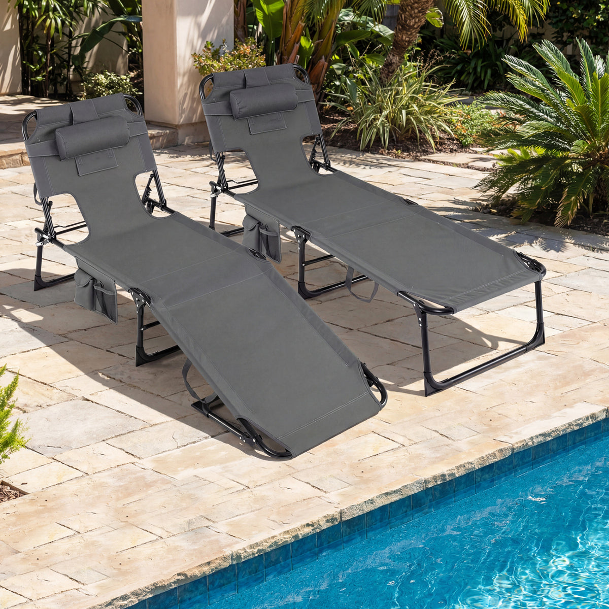 Tanning Chair with Face Arm Holes Folding Chair