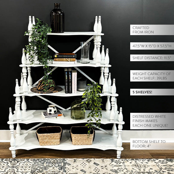 HUGE Antique Inspired French Cottage Etagere