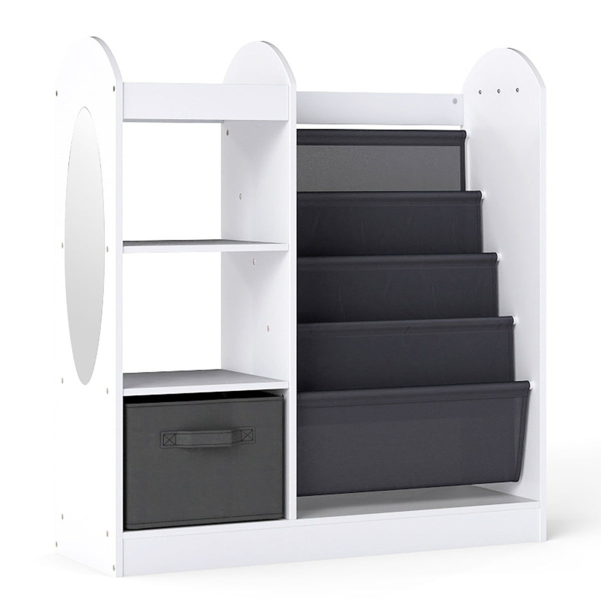 Toy Storage Organizer with 4-Tier Sling Shelves