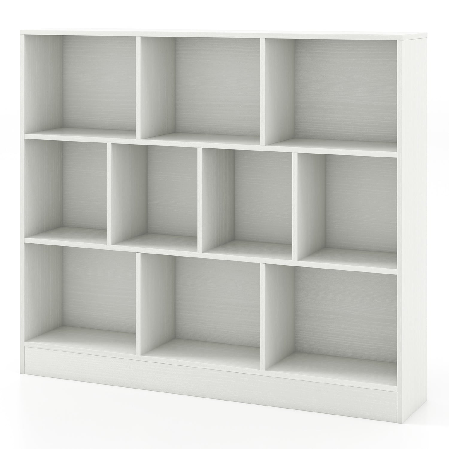 41 inches Wooden Toy Storage Organizer with 10 Cubes for Kids
