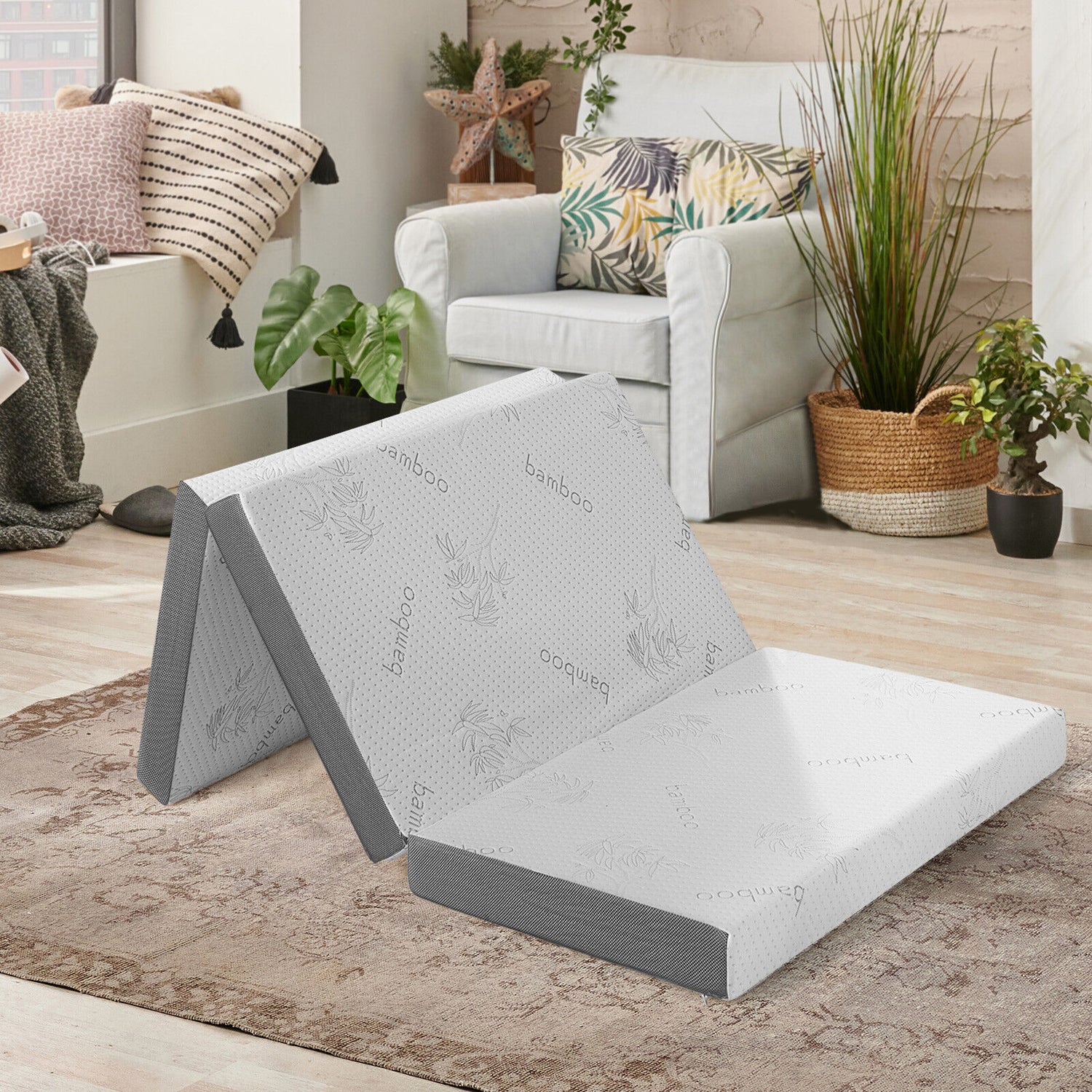 4 Inch Tri-fold Cooling Gel Memory Foam Mattress