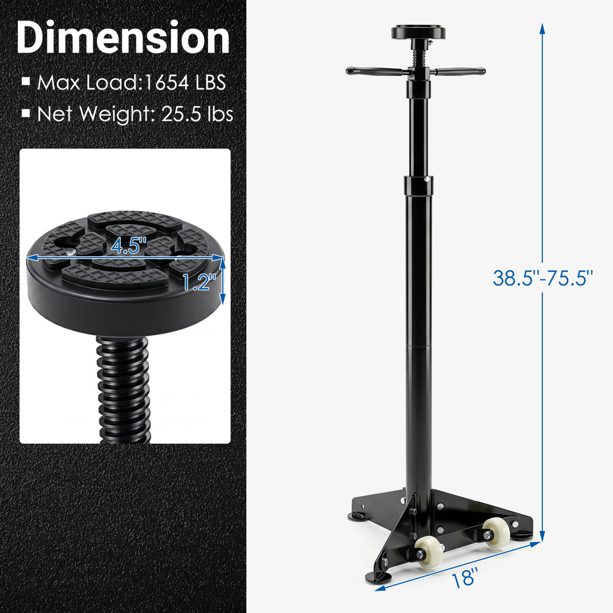 Underhoist Support Stand for Vehicle Components Support