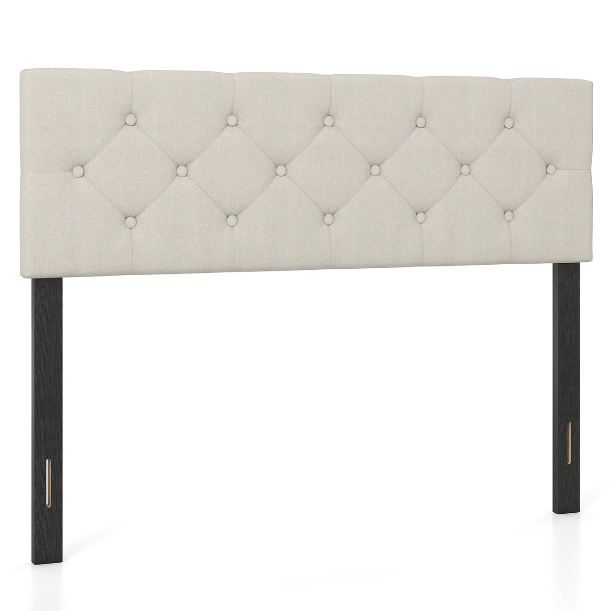 Upholstered Headboard Queen/Full Size Tufted Linen Fabric Bed Frame Mount Panel