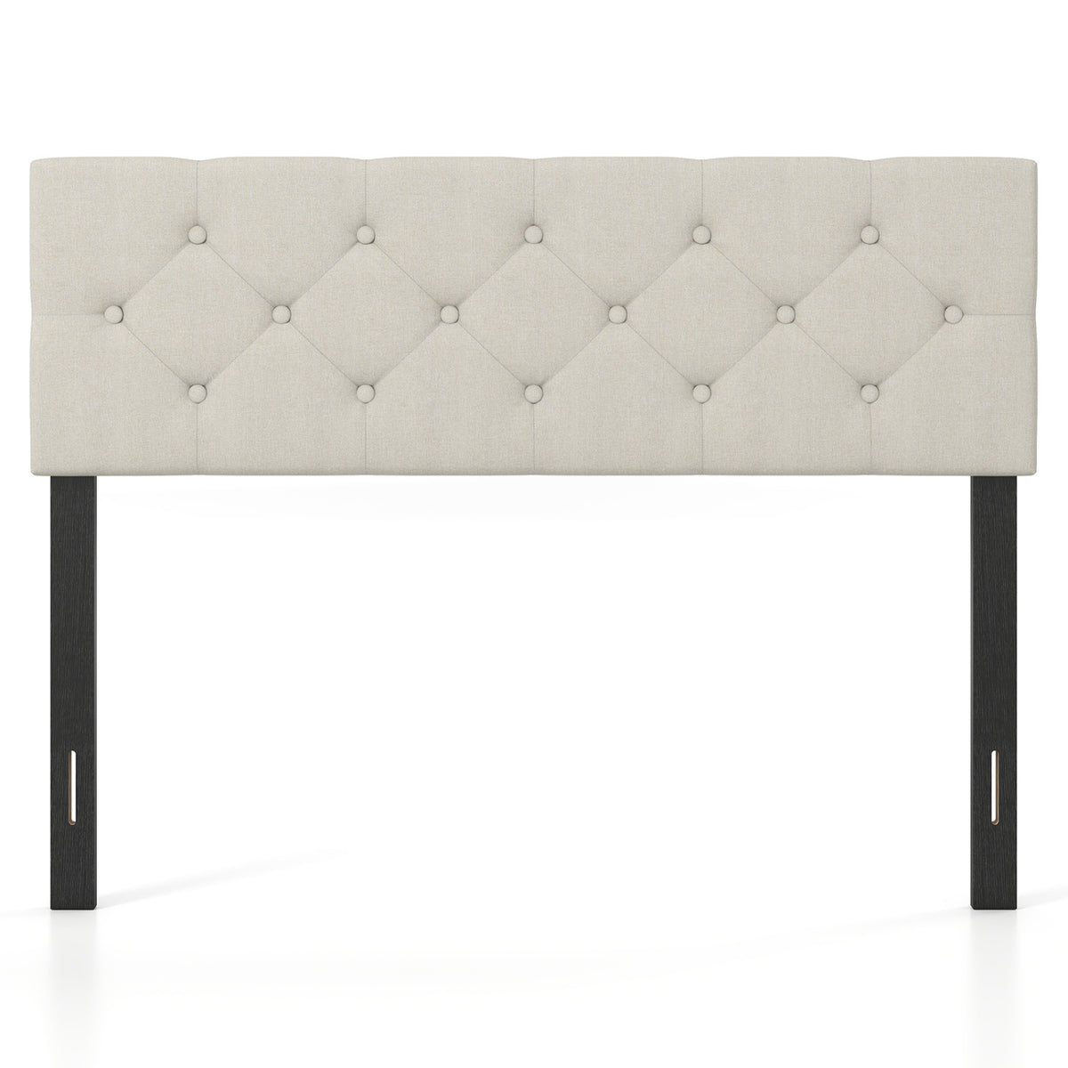 Upholstered Headboard Queen/Full Size Tufted Linen Fabric Bed Frame Mount Panel