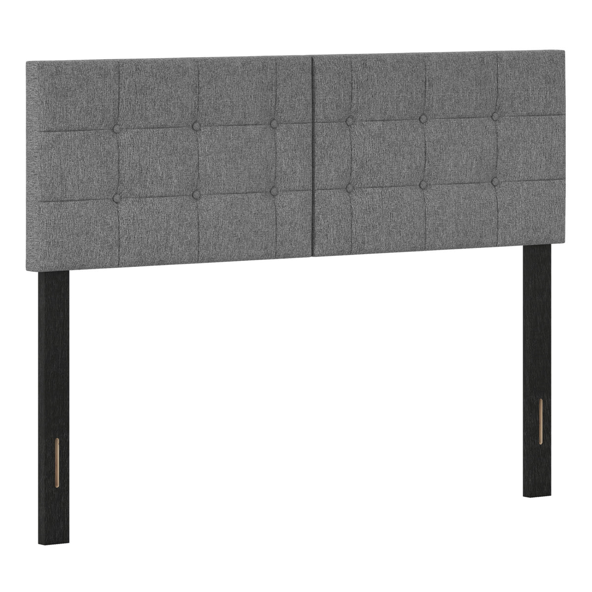 Upholstered Headboard with Adjustable Width for Full/Queen Size Beds-Dark Gray