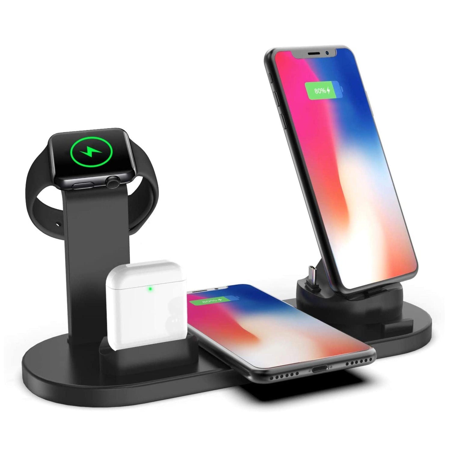6-In-1 Wireless Charging Station W/ Watch Charger INCLUDED