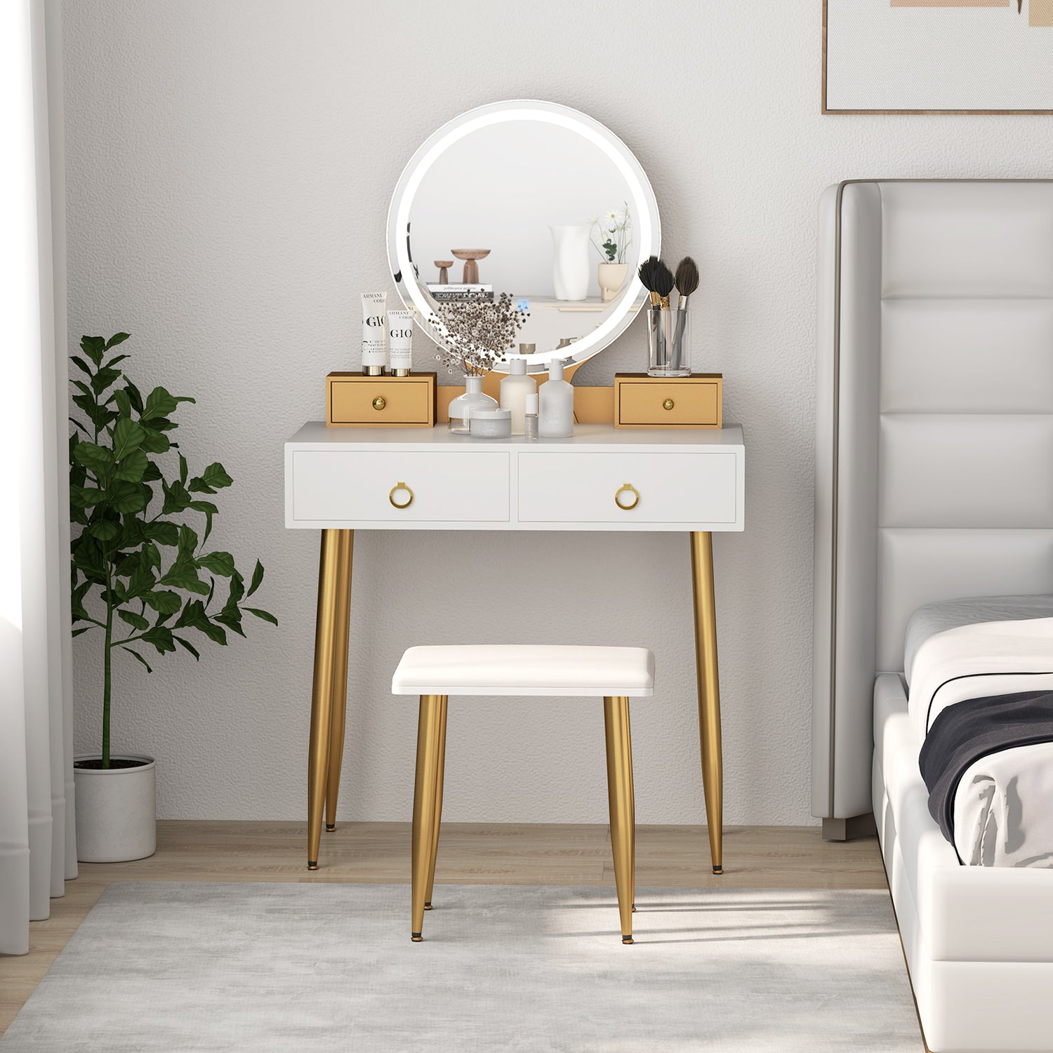 Vanity Table Set with Mirror