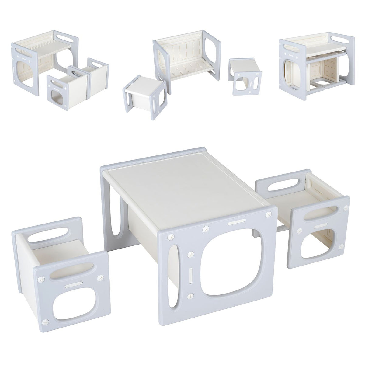 Versatile Kids Table and Chairs Set for Toddlers Ages 1-5