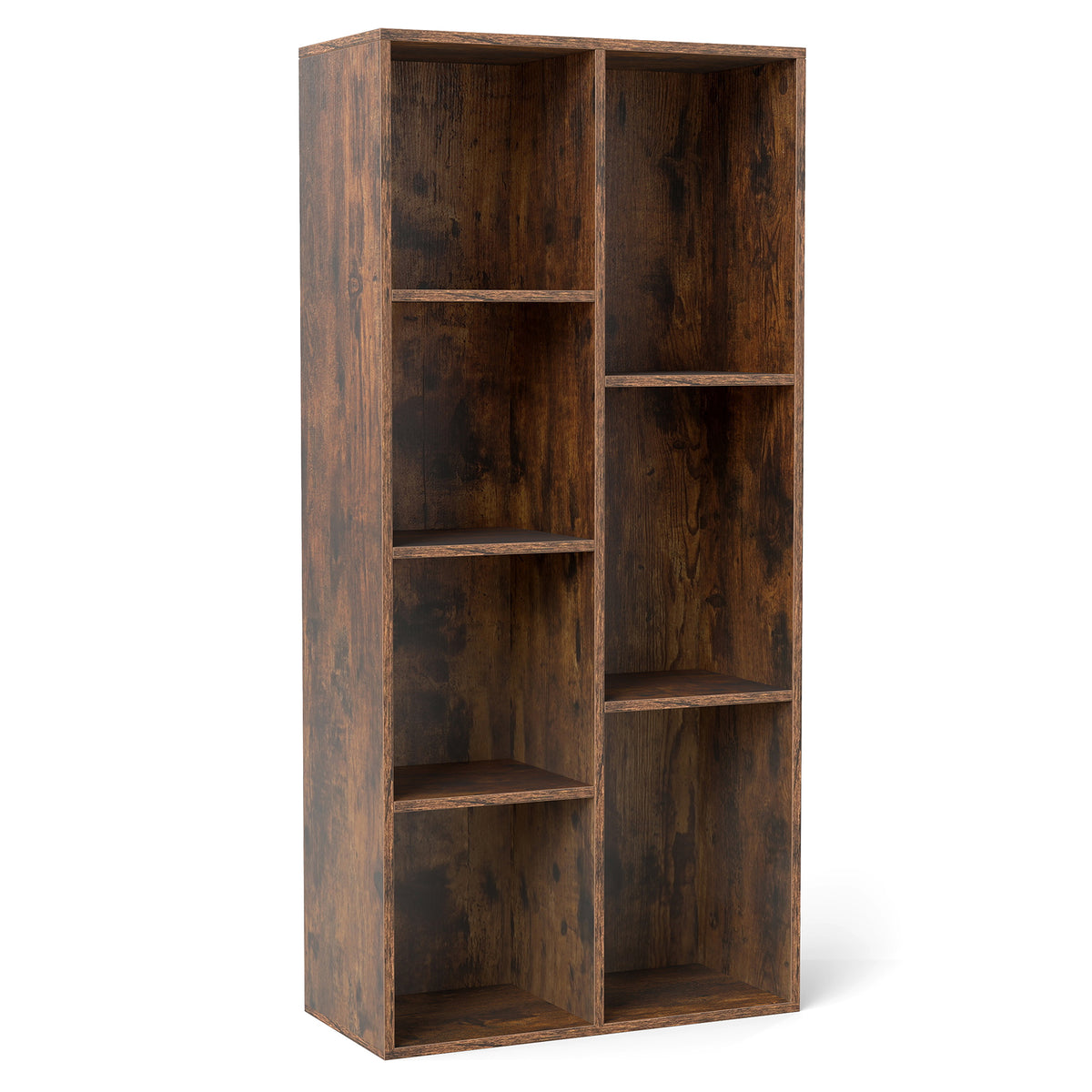 Vertical or Horizontal Freestanding Bookshelf with 7 Compartments