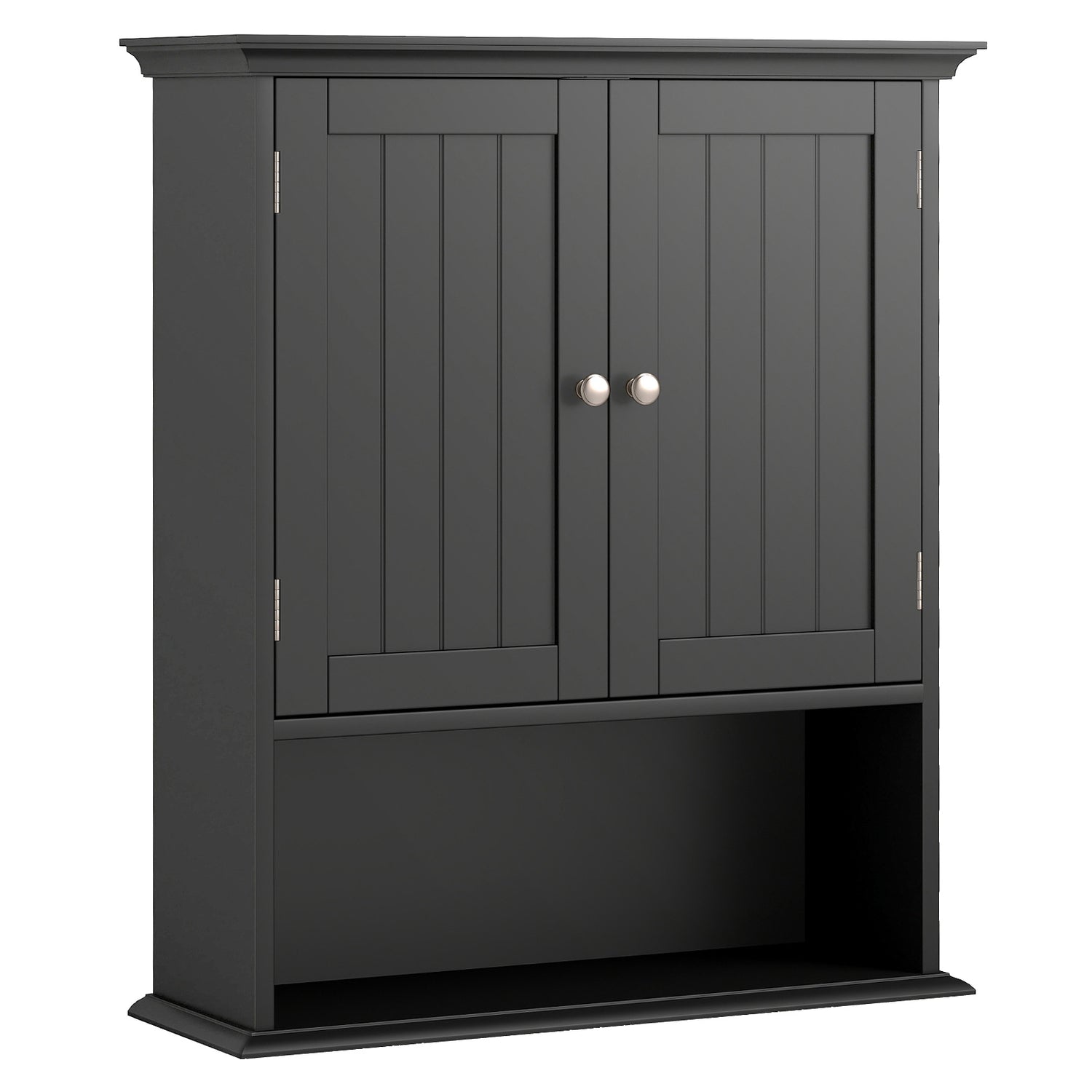 Wall Mount Bathroom Cabinet Storage Organizer with Doors and Shelves