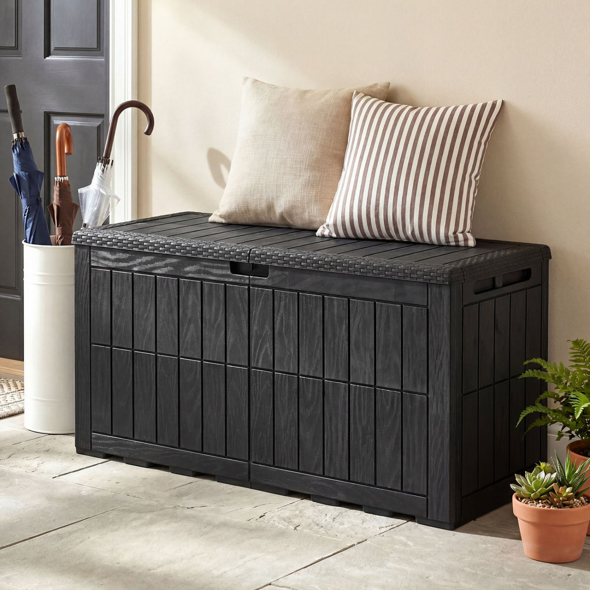 Waterproof Lockable Outdoor Deck Box for Tools Cushions Pool