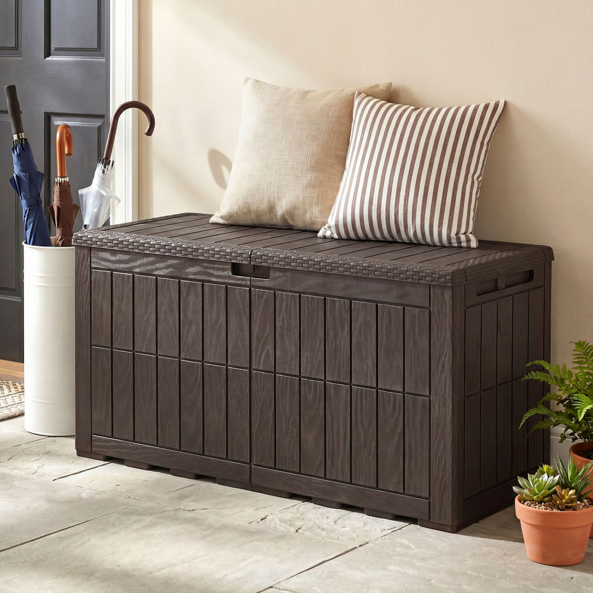 Waterproof Lockable Outdoor Deck Box for Tools Cushions Pool