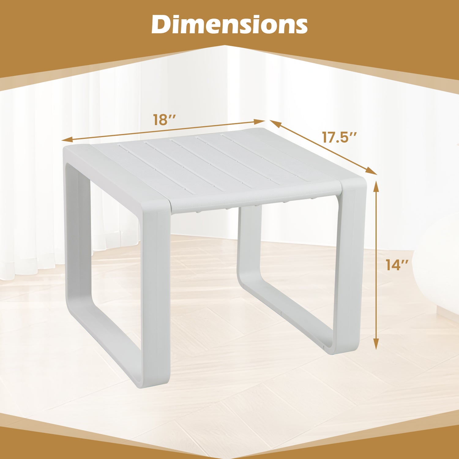 Weather Resistant Adirondack Outdoor Side Table Set of 2