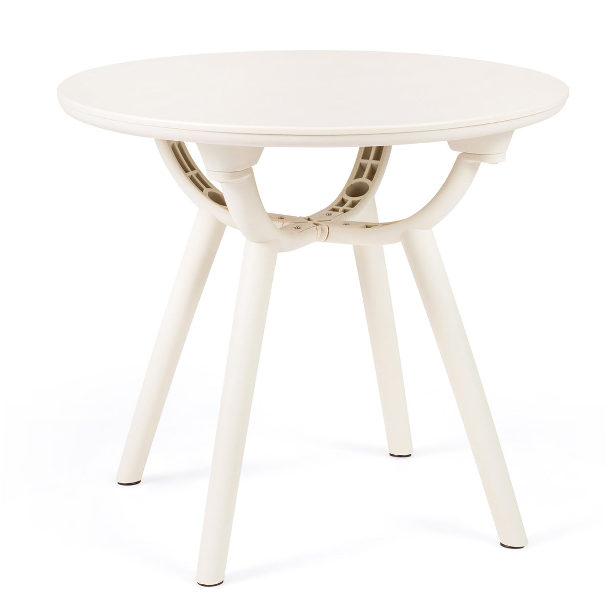 Weather-Resistant Circular Small End Table for Poolside and Balcony-set of 2