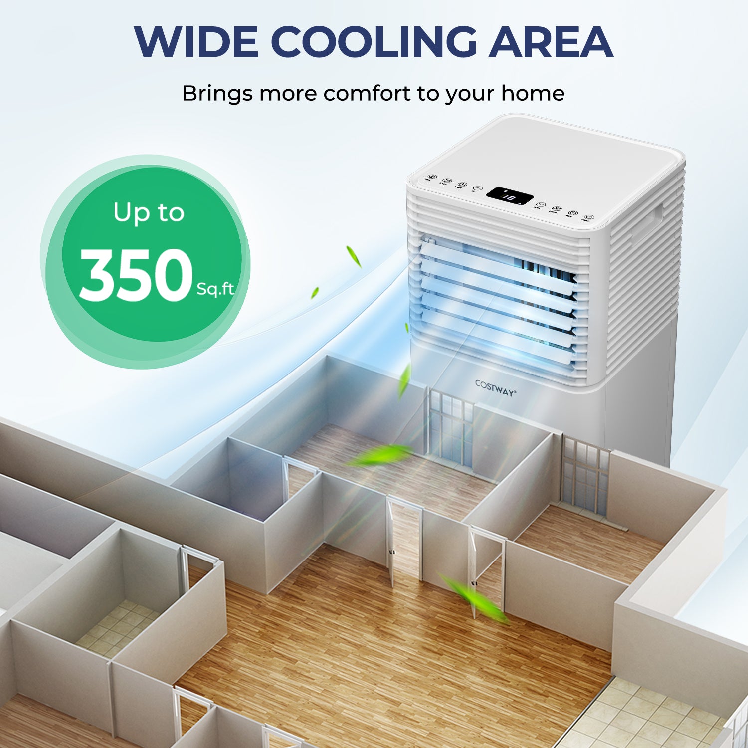 10000 BTU Air Cooler with Fan and Dehumidifier Mode