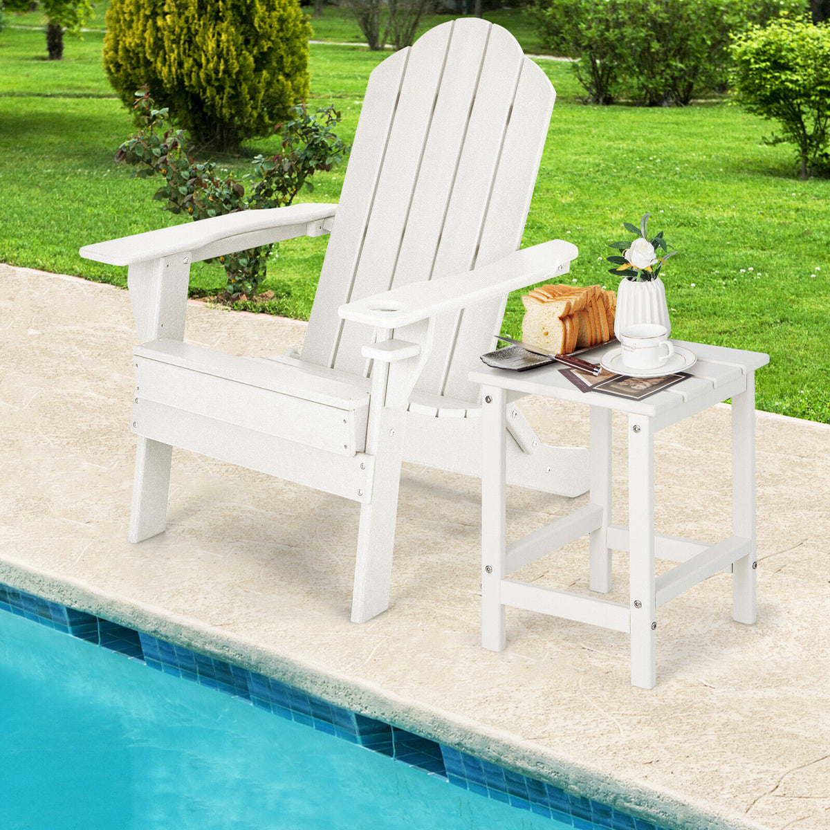 Square Weather-Resistant Adirondack Side Table
