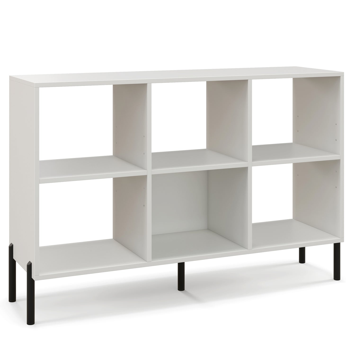 Open-Back Bookshelf with Drawer for Study