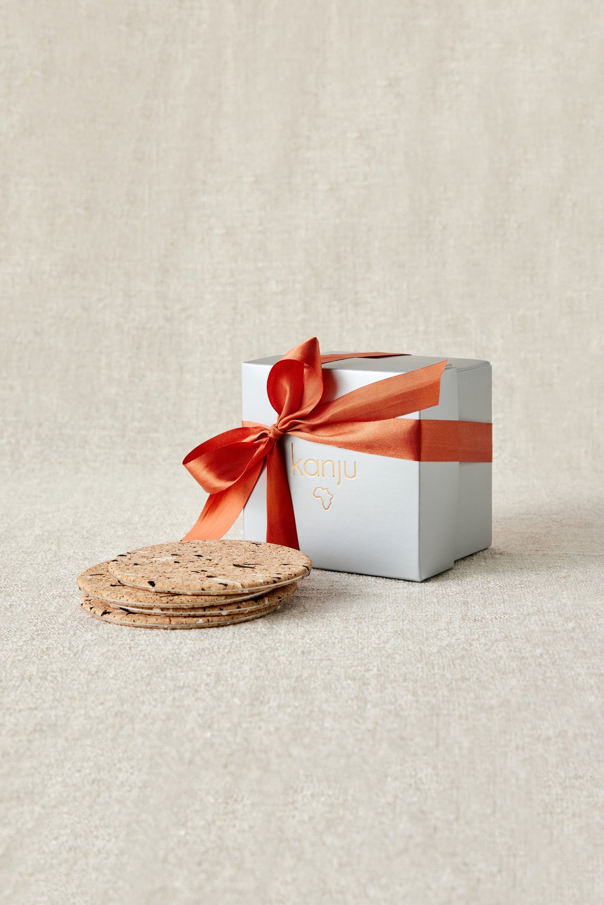 Wiid Black & White Speckled Cork Coasters - Set of 4