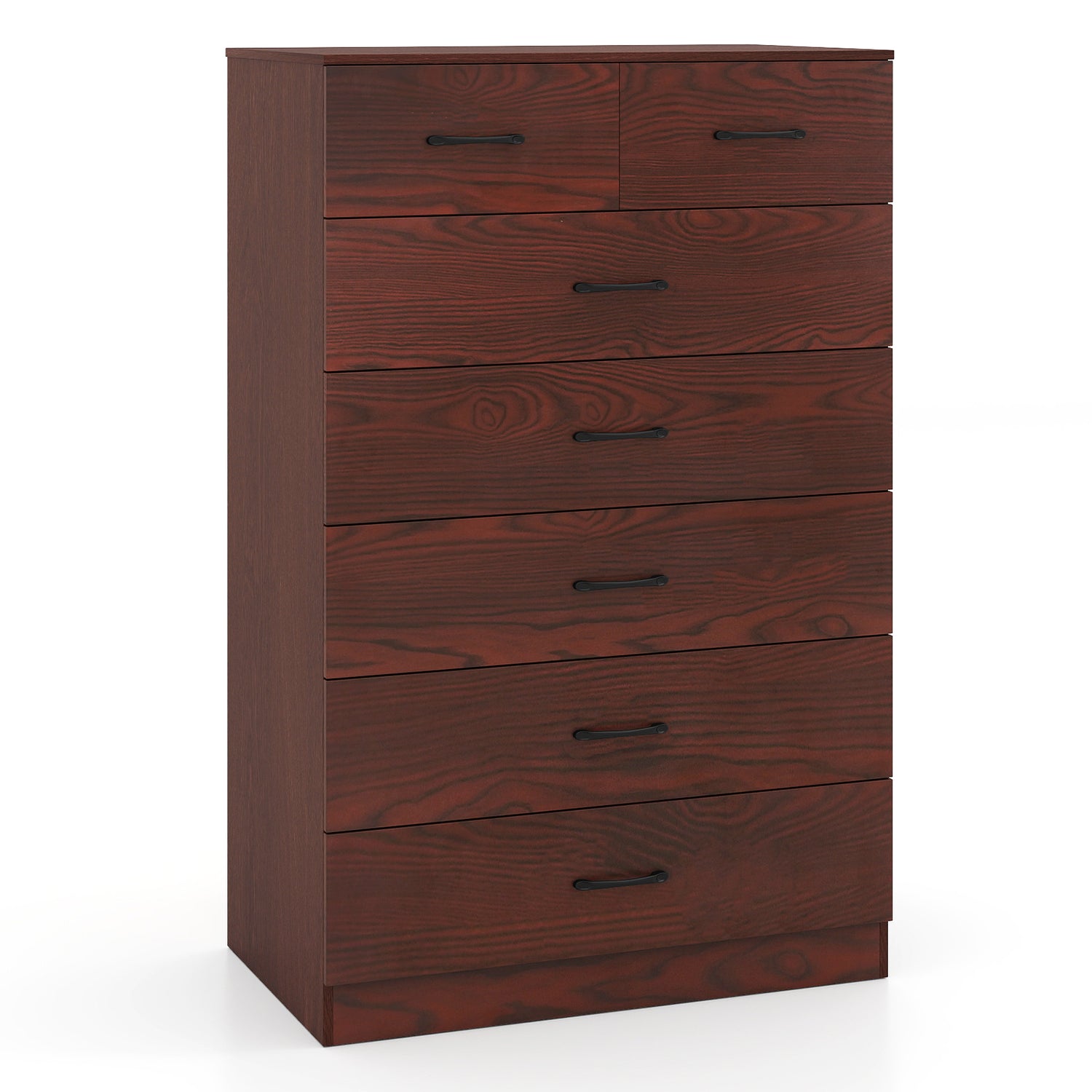 Wooden Chest of Drawers with Anti-toppling Device and Metal Handles