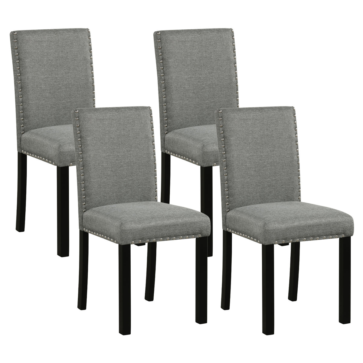 Wooden Dining Chairs Set of 2/4 with Bent Wood Legs