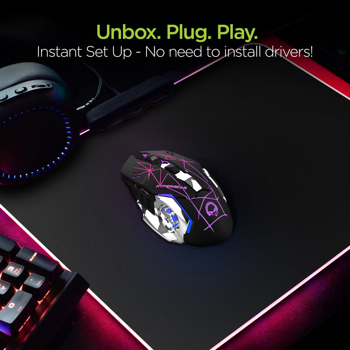 HyperGear Chromium Wireless Gaming Mouse for Extended Play Sessions
