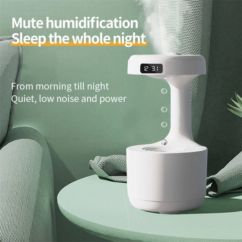 Anti-Gravity Humidifier with Clock Aroma Diffuser