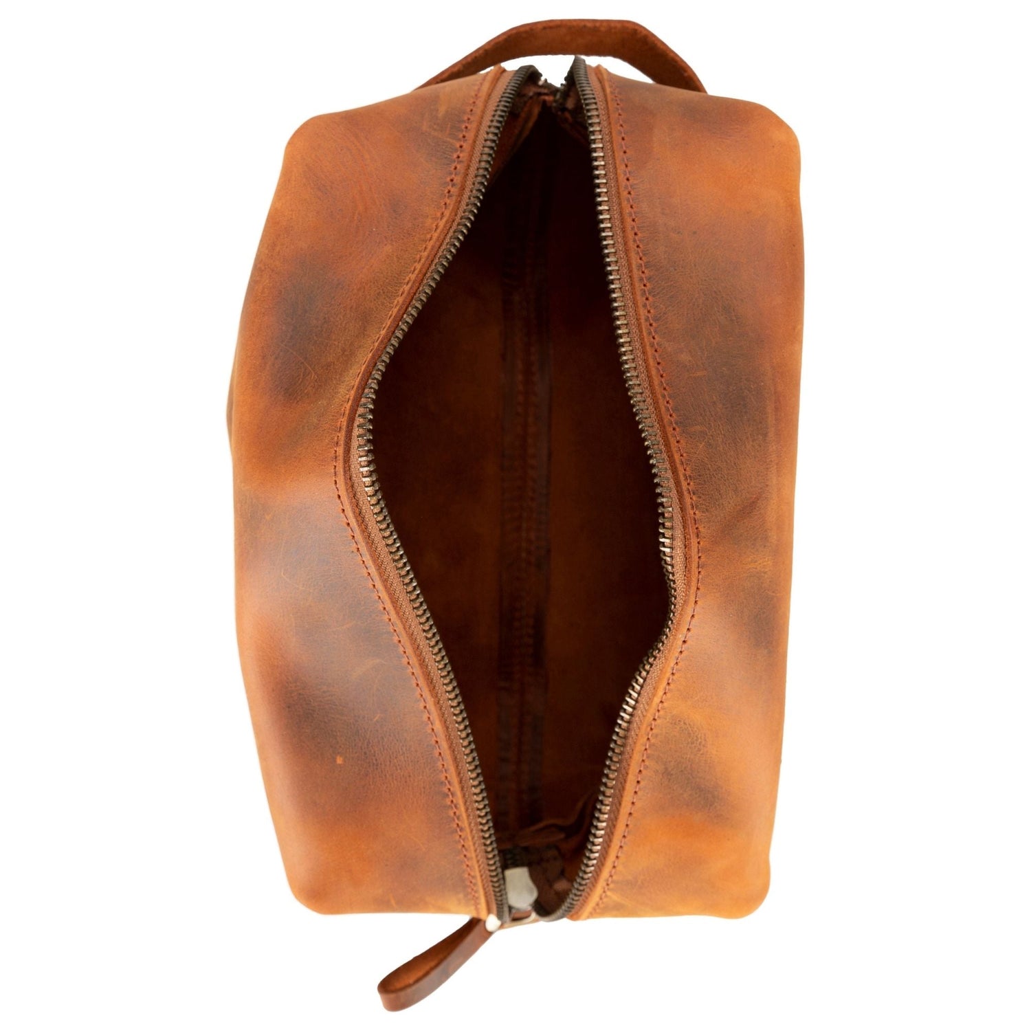 Oswego Men's Leather Dopp Kit & Small Travel Handbag