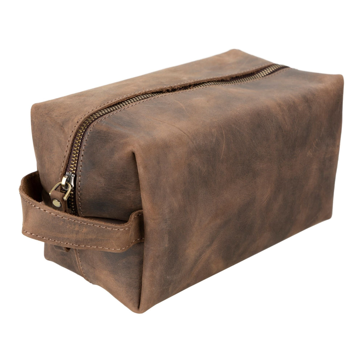 Oswego Men's Leather Dopp Kit & Small Travel Handbag