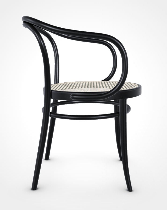 August Thonet No. 30 Bentwood Chair by Ton - Black Stain / Cane Seat