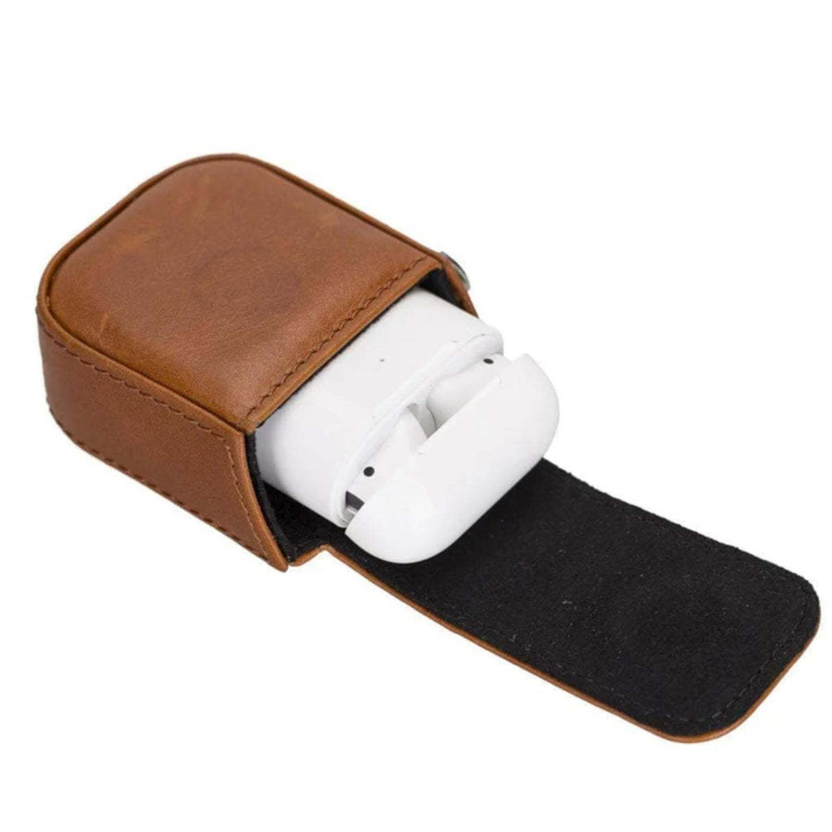 Aurora Luxury Leather AirPods Case with Attached Wrist Strap