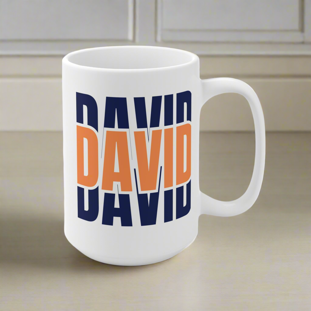 Personalized Ceramic Mug - Custom Name Gift for Coffee Lovers, Customizable Drinkware