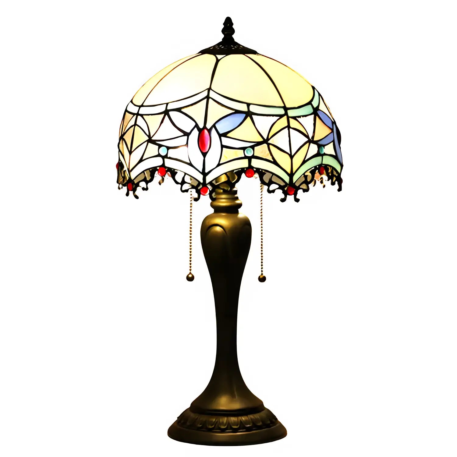 Baroque Style Tiffany Glass Lamp | Tabletop