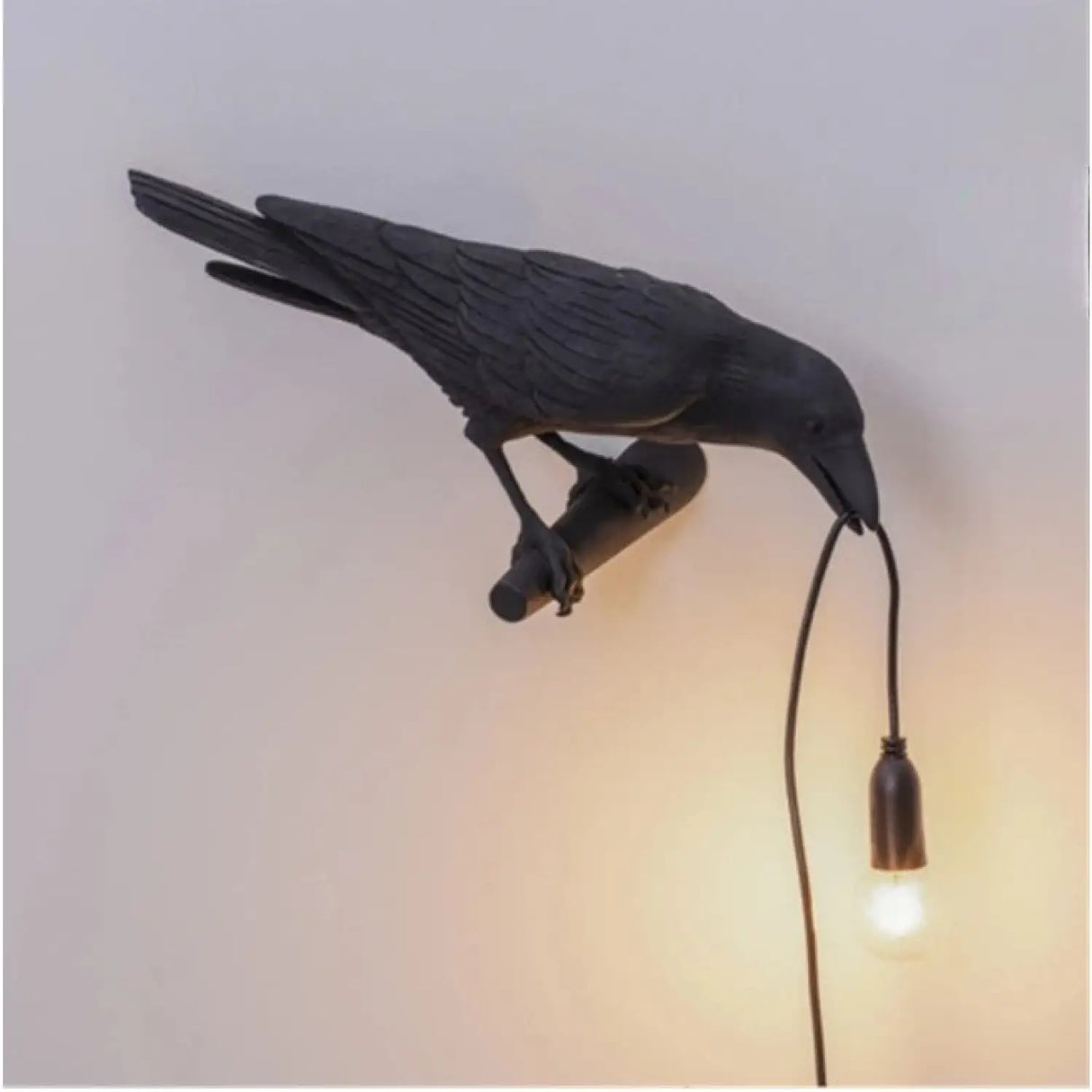 Bird Resin Wall Decor with Creative & Stylish Lamp Holder Design