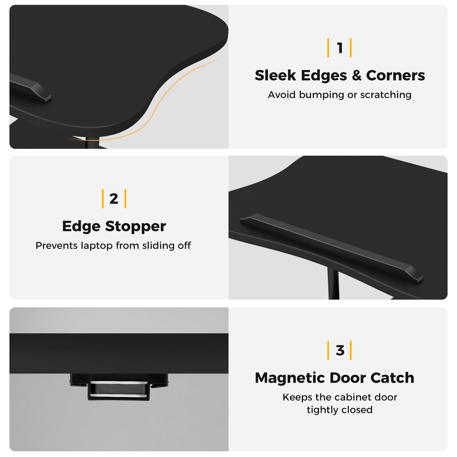 Adjustable Mobile Standing Desk Cart with Tilt Desktop and Cabinet