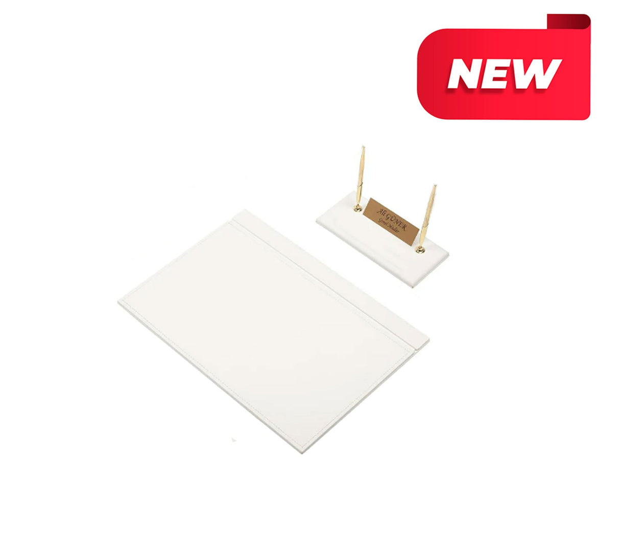 MOOG Leather Desk Set - Red- 2 PCS