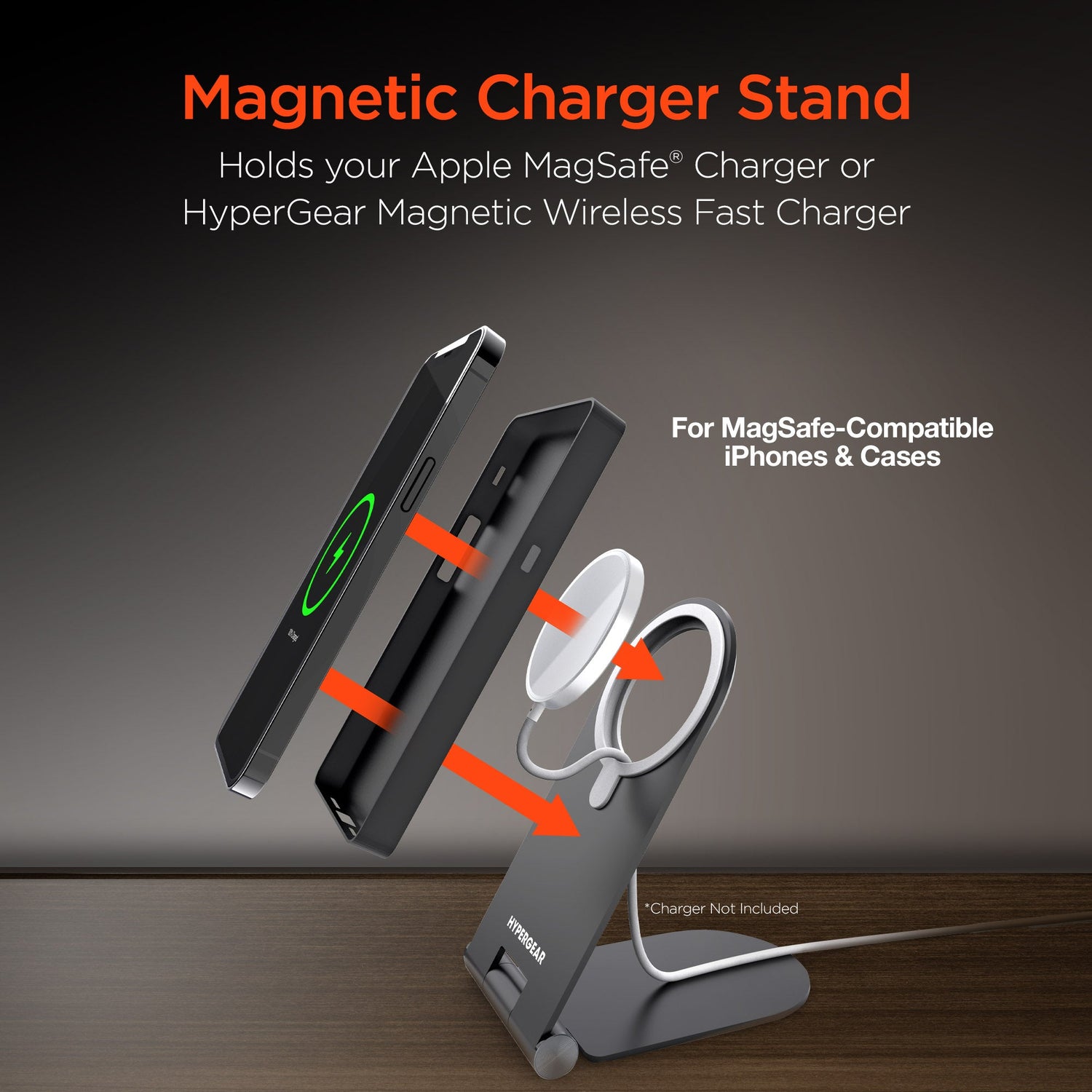 HyperGear MagView Stand for MagSafe Charger with Adjustable Angles